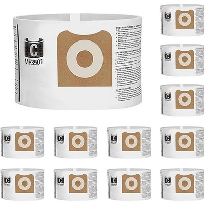 VF3501 Replacement for Rigid Shop Vac Bags 3-4.5 Gallon Wet/Dry Vacuums Size C