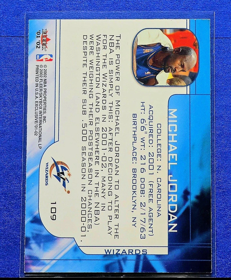 Michael Jordan 2001-02 Fleer Exclusive Members Only LIMITED EDITION Wizards - Image 3 of 3