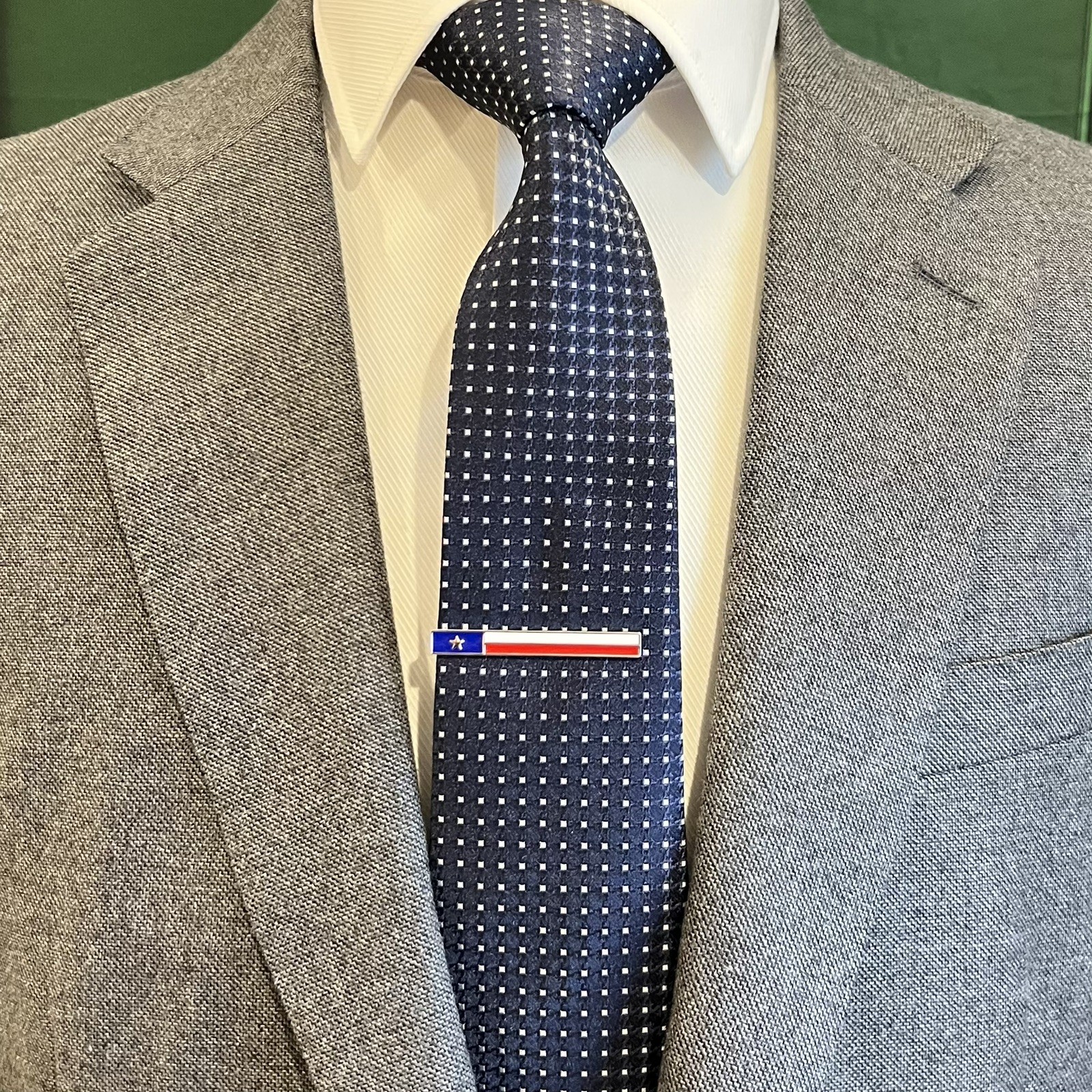 Texas State Flag Tie Clip Men Birthday Father’s Day Wedding Gift Tie Bar