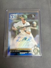 Kevin Merrell #CDA-KM Blue Refractor 70th Anniversary AUTO /70 2017 Bowman Draft