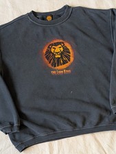 Vintage Lion King Broadway Disney 90s Faded Black 100 Cotton Crewneck XL USA