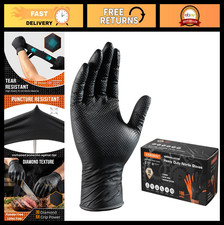 Heavy Duty 10 Mil Nitrile Disposable Gloves, Latex-Free, Powder-Free, Chemical R