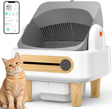 Automatic Cat Litter Box Self Cleaning, Robot Litter Box for Multiple Large Cats