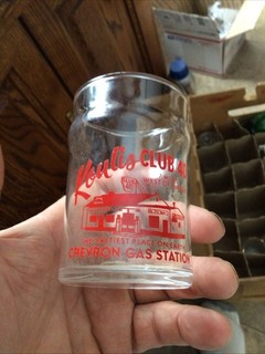 Vetro Utah Chevron Koulis Club 40. Stazione di servizio il posto più salato della terra. Ut