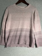 Ella Moss Sweater Women Small Pink Pullover Long-Sleeve Polyester/Nylon