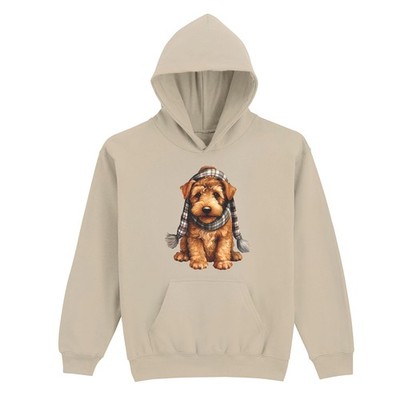 Doodle Welpe Hund Tiere Kinder Hoodie kariert Winter Kinder Pullover Kapuze