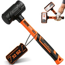 2 Lb Dead Blow Hammer One-piece Molded Steel Shot Filled Non-slip Grip