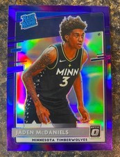 2020-21 Panini Donruss optic Jaden Mcdaniels purple holo (#178)