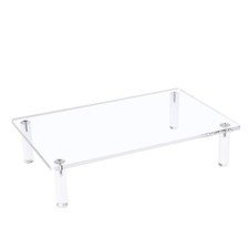 Clear Acrylic Monitor Laptop Stand Sturdy and Save Space Computer Riser for Home