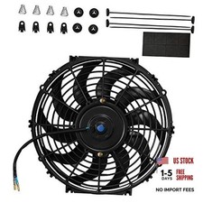 12" Automotive Electric Radiator Cooling Fan with Mount Kit 12V 1Pcs-12 inch