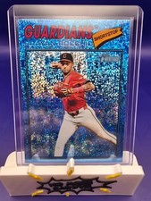 2026 Topps Heritage - Brayan Rocchio #368 Chrome Light Blue Sparkle Refractor