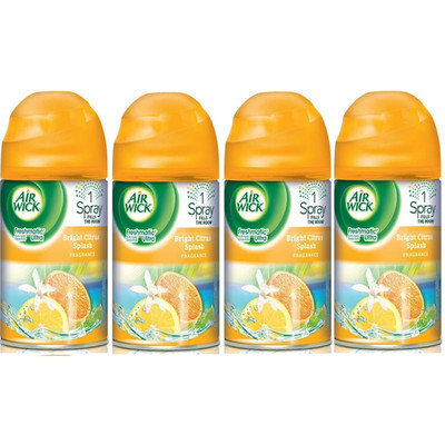 Air Wick Freshmatic Automatic Spray Air Freshener, Bright Citrus Splash, 4 Refil