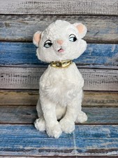 Disneyland Paris Duchess Aristocats White Cat Plush Toy Blue Eyes Collar