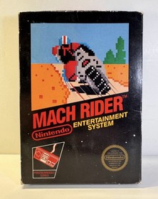 Mach Rider Nintendo NES, 1985 COMPLETE IN BOXCIB 5-Screw Punch Tab 1st Release