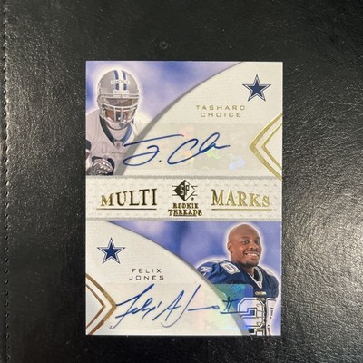 2008 SP Rookie Threads #MMD-35 Choice Felix Jones Multi Marks Dual Autos #/299
