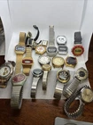 Vintage 20 Watch Lot Digital, Mechanical, Timex Ssq Sanyo Advance Jean Cardot