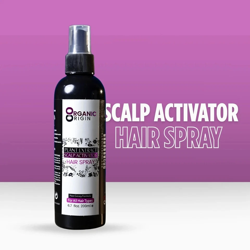 Hair Spray Organic Heat protection natural anti fungal frizz add volume strength - Image 2 of 4