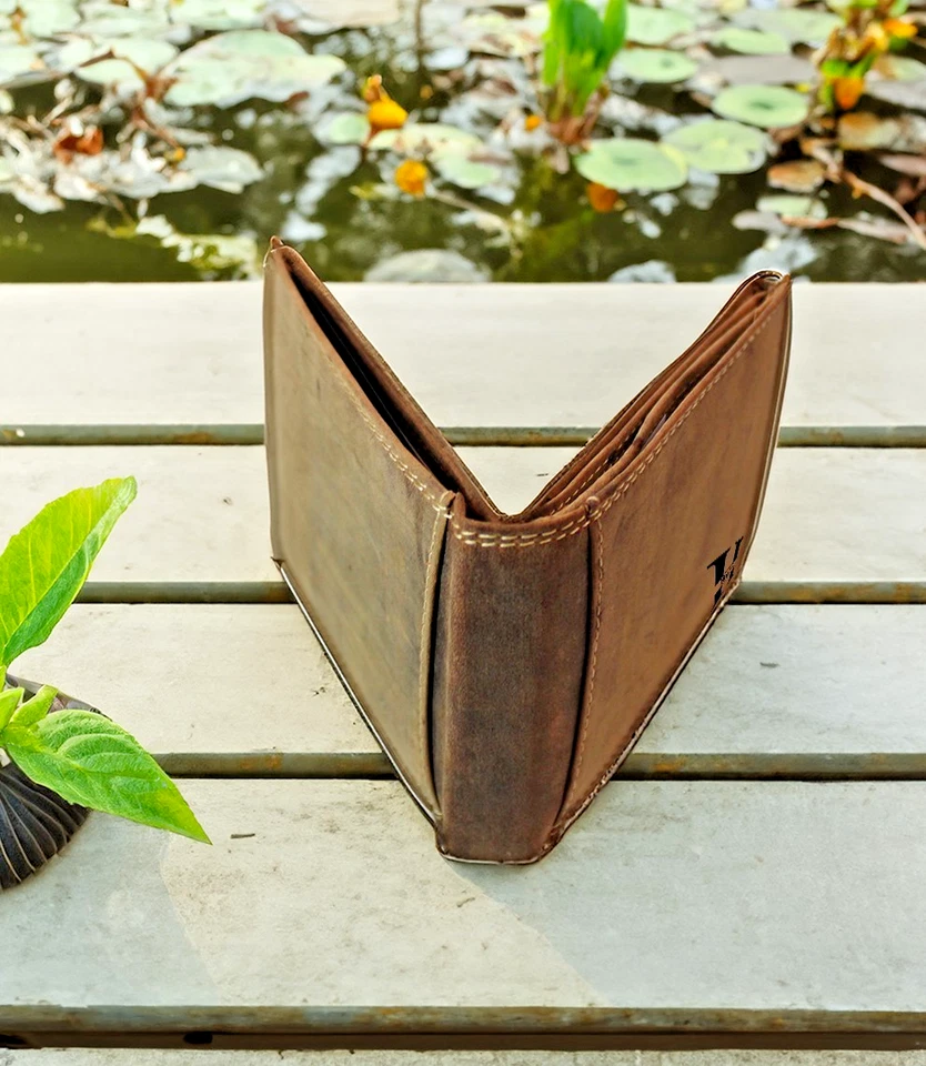 Personalisierbares Herren-Portemonnaie aus Vintage Leder – RFID & Gravur - Bild 2 von 4