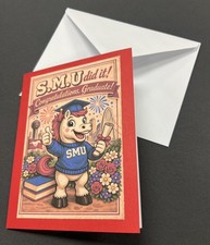 SMU Southern Methodist Mustangs graduation card