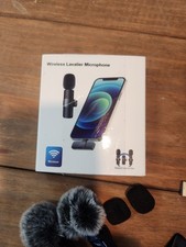 Lavalier Microphone Wireless Audio Video Recording Mini Mic For Android 2-in-1