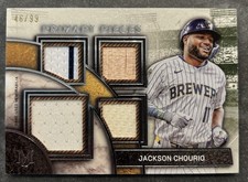 2025 Topps Museum Jackson Chourio Primary Pieces Quad Relics Game Used /99