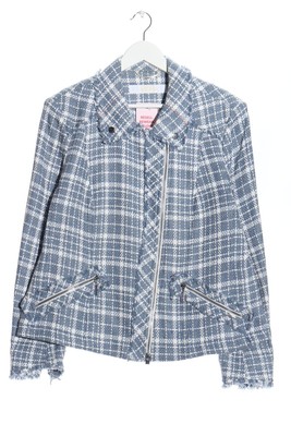 AIRFIELD Kurzjacke Damen Jacke Gr. DE 46 blau-weiß Casual-Look