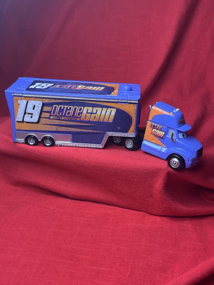 McQueen Disney Pixar Cars 3 Movie Series Mike Transporter Cargo Trailer Purple - Image 2 of 4