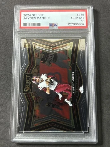Jayden Daniels RC 2024 Panini Select Field Level #476 PSA 10 GEM MT Rookie