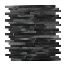 Peel and Stick Backsplash Linear Tile for Kitchen, Self Adhesive Brushed Alum...