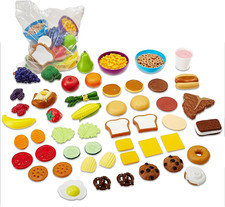 New Sprouts Complete Play Food Set - 50 Pieces, Ages 2 Toddler Play Food, Kitch
