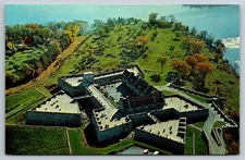 Fort Ticonderoga New York Aerial View 1962 Vintage Postcard Unused