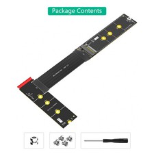 90/270 Degree Right left For NGFF M.2 M-Key NVME SSD Extension Cable 64Gbps
