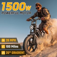 20" Electric bike 1500W Peak E-Bike for Adults Mountain Bike 15/25AH 32mph 🚲