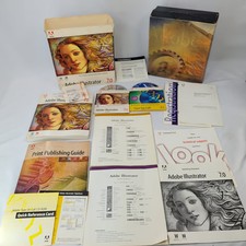 Adobe Illustrator 7.0 Vintage Big Box Software PC Mac Windows 95 Complete CIB