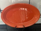 Fiesta Ware Poppy Orange Large Oval Serving Platter. Very Nice!