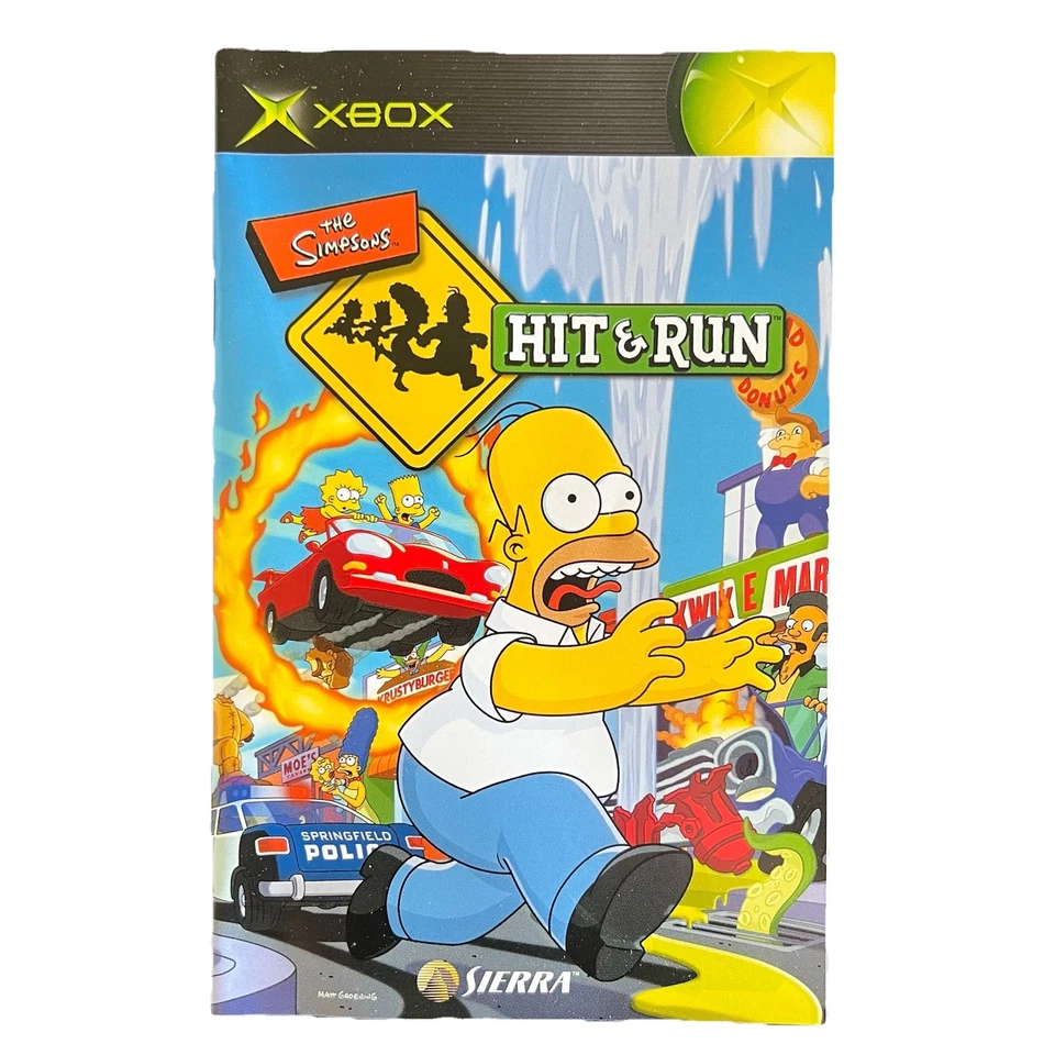 The Simpsons: Hit & Run Black Label (Xbox Original) Complete Manual + FREE POST - Image 3 of 4