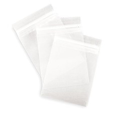 Reclosable Bag, Zip Seal, 3 in L, 2 in W, 2 mil Thick, Low Density Polyethylene