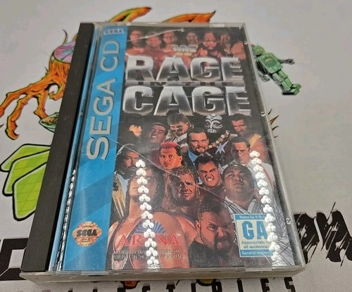 WWF Rage in the Cage Sega CD (1993) CIB W Reg Card