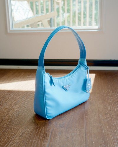 PRADA Re-Edition 2000 Shoulder Bag Mini Blue Nylon