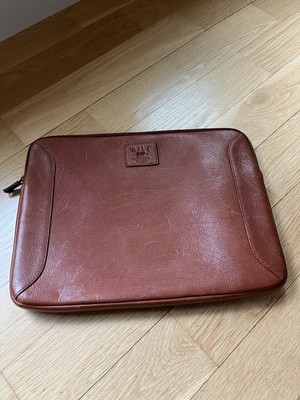 WILL LEATHER GOODS Laptop Sleeve Brown Leather Zip Top