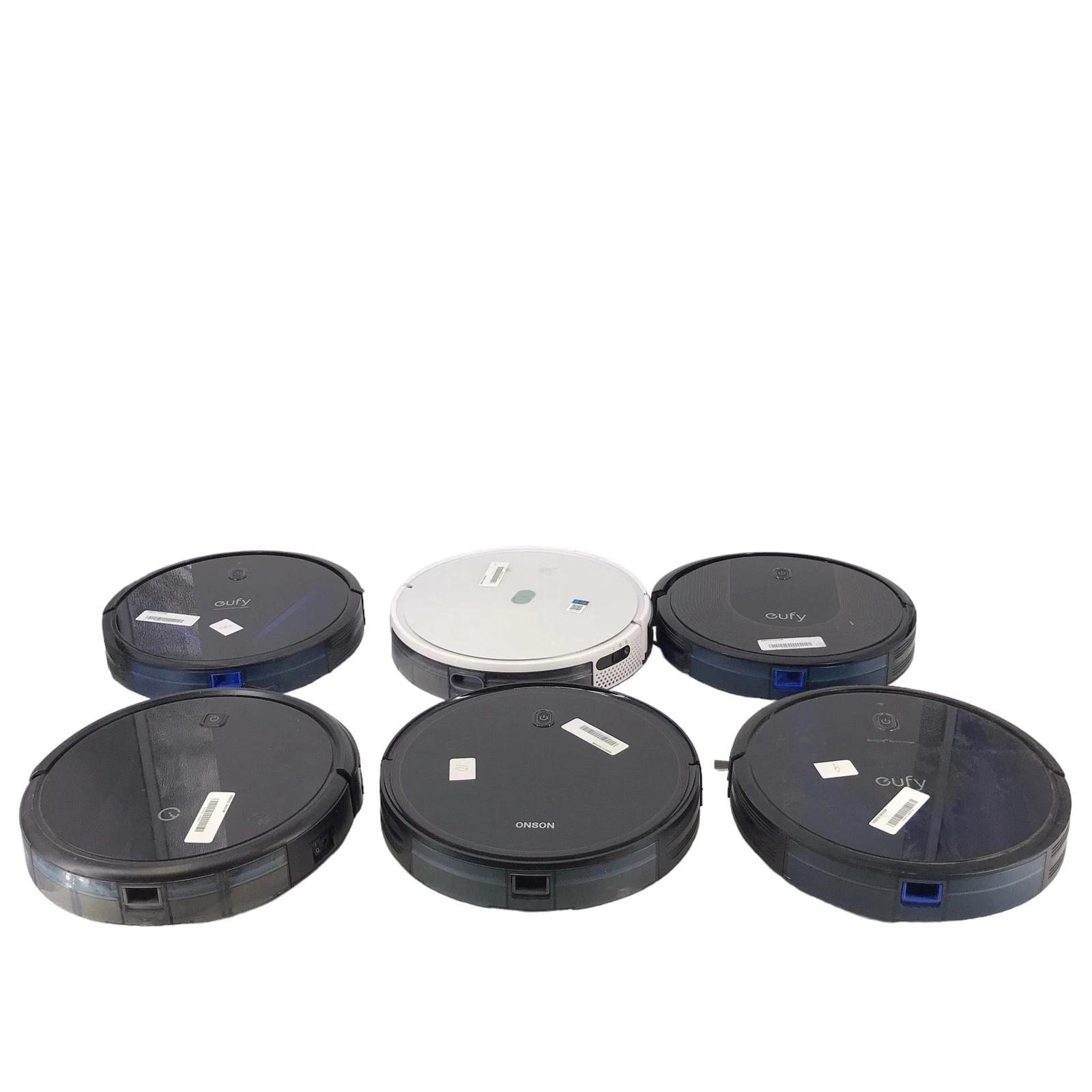 AS/IS - Lot of 6 Robot Vacuum Cleaners- Eufy, Onson, Yeedi (MIX models) #LP3452