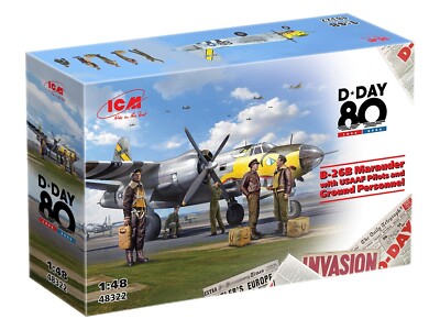 48322 ICM B-26B Marauder with USAAF Pilots and Ground Personnel 1/48