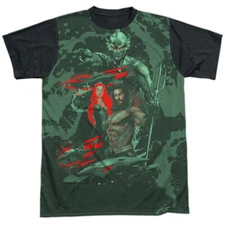 Aquaman Movie Good And Evil Adult Halloween Costume T Shirt (Black Back), S-3XL