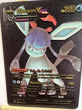 Glaceon Vmax  Black  Foil🕺 Fan Art🕺German Card