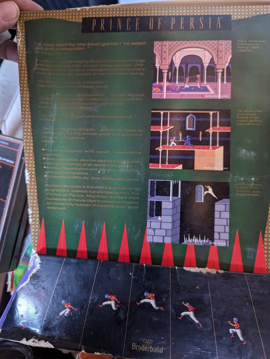 Prince of Persia 1 Trapezoid Big Box Broderbund Jordan Prince of Persia 1 Trapezoid Big Box Broderbund Jordan