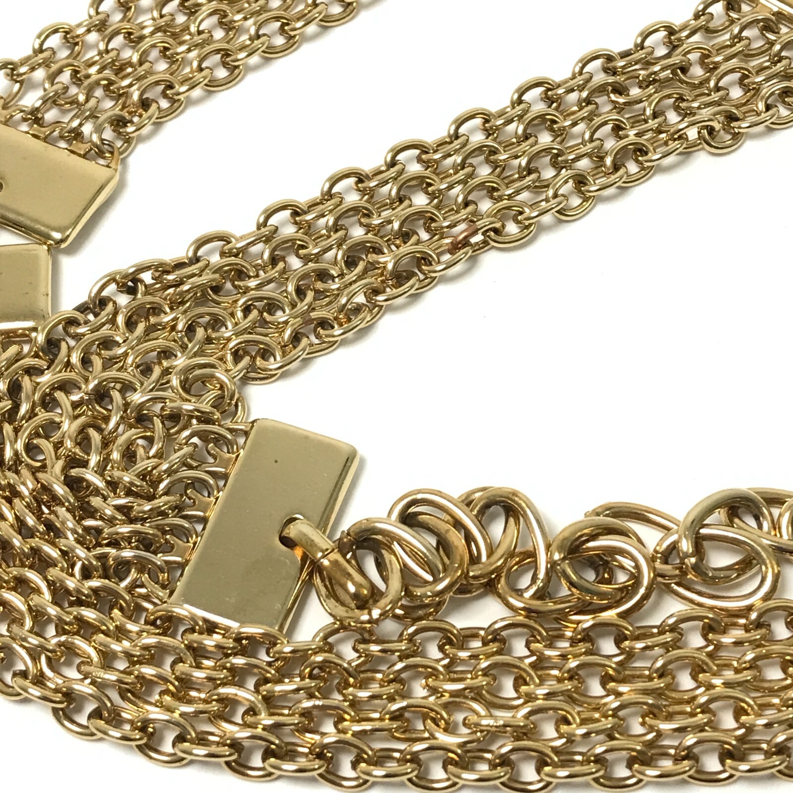 Women's Gold Chain Belt One Size Vintage Four Strand … Gem