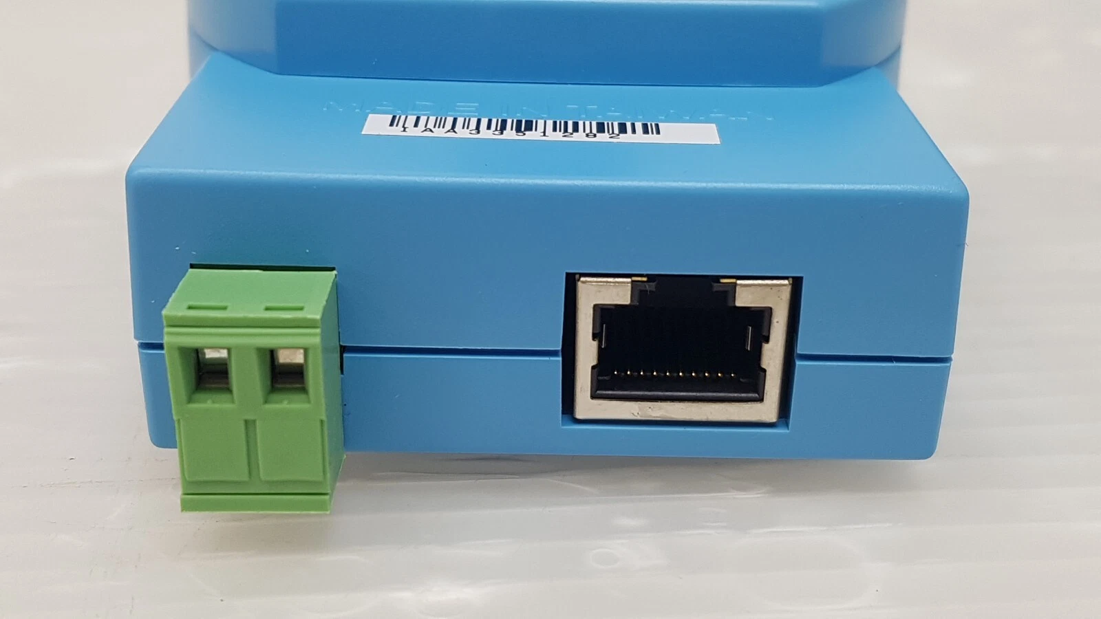 ADAM-4571 Port1 end: green +Vs GND terminal block and RJ45-style serial jack