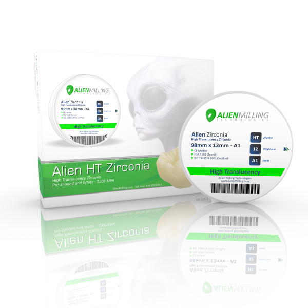 Bloques de disco de circonio dental Alien™ 98 mm de alta translucidez