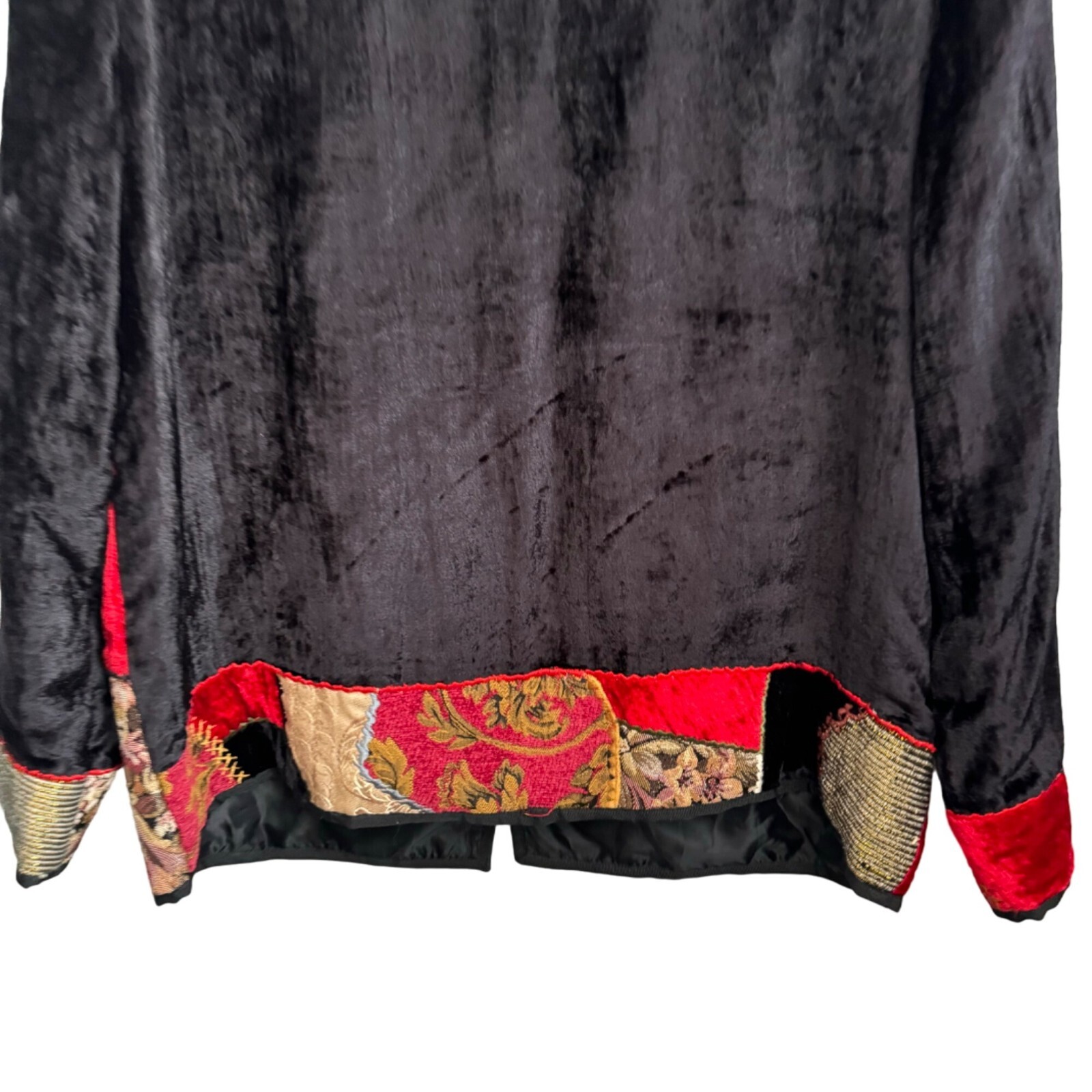 Vintage Allure Patchwork Blazer Jacket Size M Bla… - image 11