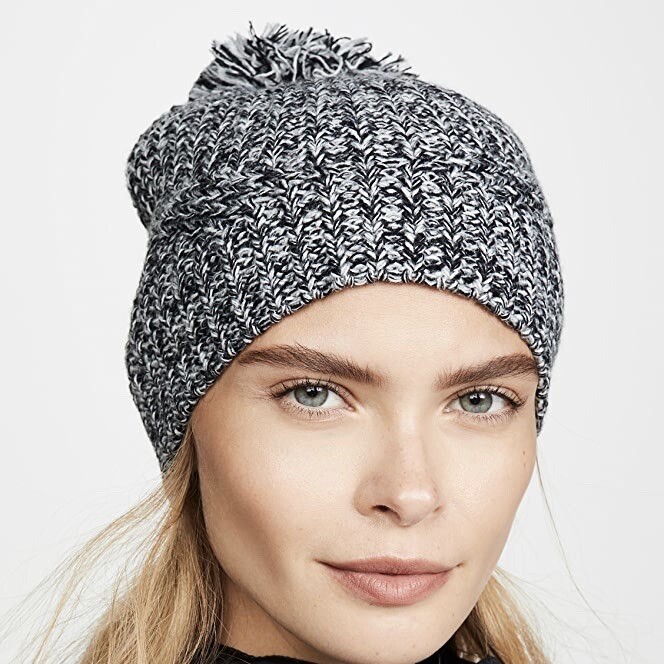 Rebecca Minkoff Marled Pom Pom Beanie & Armwarmer Set New | eBay display picture 3